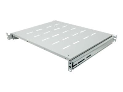 Intellinet 19" Sliding Shelf, 1U, For 600 to 800mm Depth Cabinets & Racks, shelf depth 350mm, Grey - Rack-hylle - grå, RAL 7035 - 1U - 19"