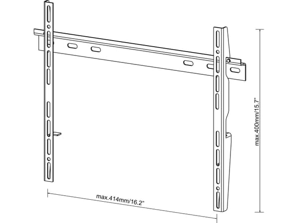 Mount Massive MNT 200 - Brakett - Flat - for flatpanel - svart - skjermstørrelse: 32"-55" - veggmonterbar
