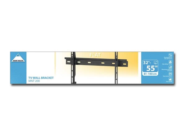 Mount Massive MNT 200 - Brakett - Flat - for flatpanel - svart - skjermstørrelse: 32"-55" - veggmonterbar