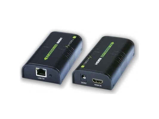 Techly IDATA EXTIP-373, 1920 x 1200 pikseliä, AV-lähetin ja -vastaanotin, 120 m, Musta, HDCP