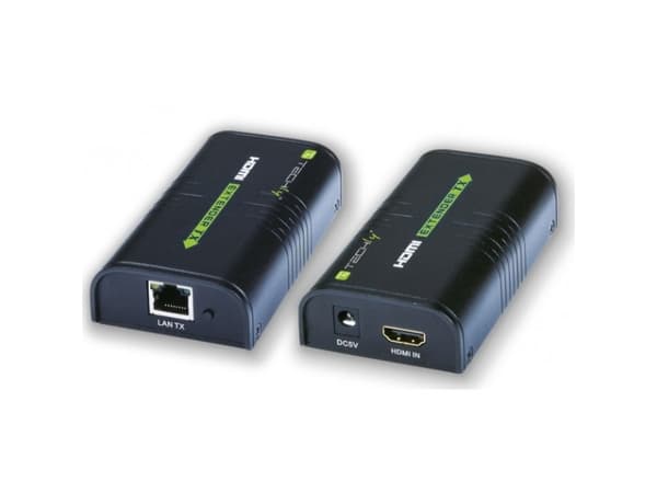 Techly IDATA EXTIP-373, 1920 x 1200 pixlar, Sändare och mottagare för AV-utrustning, 120 m, Svart, HDCP