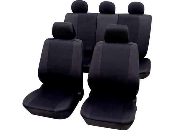Petex 26174804 Sydney Sædebetræk 11 dele Polyester Sort Førersædet , Passagersædet , Bagsædet