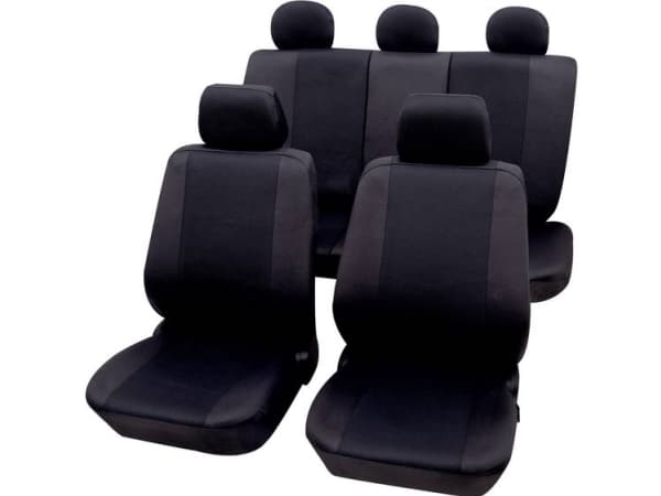 Petex 26174804 Sydney Sædebetræk 11 dele Polyester Sort Førersædet , Passagersædet , Bagsædet