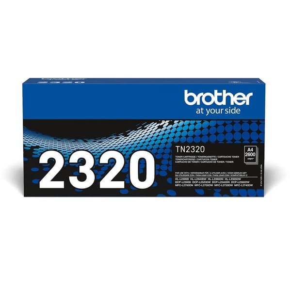 Brother TN2320 - Svart - original - tonerpatron - for Brother DCP-L2500, L2520, L2560, HL-L2300, L2340, L2360, L2365, MFC-L2700, L2720, L2740