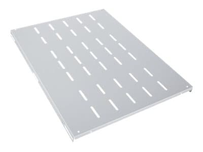 Intellinet 19" Fixed Shelf, 1U, 600mm Depth, Heavy-Duty, Max 100kg, Grey - Rack-hylle - grå, RAL 7035 - 1U - 19"