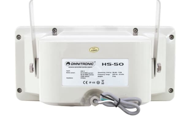 Omnitronic HS-50 ELA-trykkammer-højtaler 30 W Hvid 1 stk
