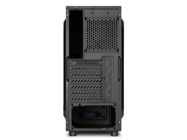Sharkoon VS4-V, Midi Tower, PC, Musta, ATX, mikro ATX, Mini-ITX, 16 cm, 38,5 cm