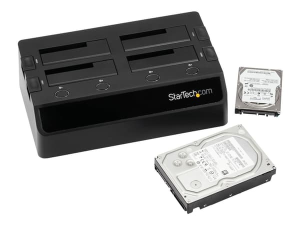 StarTech.com 4-Bay USB 3.0 to SATA Hard Drive Docking Station, USB Hard Drive Dock, External 2.53.5 SATA III (6Gbps) SSDHDD Docking Station, Hot-Swap