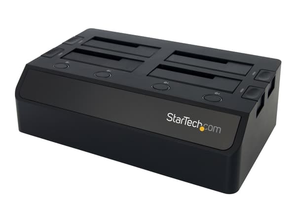 StarTech.com 4-Bay USB 3.0 to SATA Hard Drive Docking Station, USB Hard Drive Dock, External 2.53.5 SATA III (6Gbps) SSDHDD Docking Station, Hot-Swap