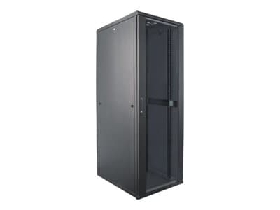 Intellinet-verkkokaappi, vapaasti seisova (vakio), 22U, käyttösyvyys 123-373mm/leveys 503mm, musta, koottu, max 1500kg, palvelinteline, IP20-luokitel