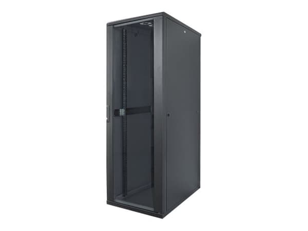 Intellinet-verkkokaappi, vapaasti seisova (vakio), 22U, käyttösyvyys 123-373mm/leveys 503mm, musta, koottu, max 1500kg, palvelinteline, IP20-luokitel