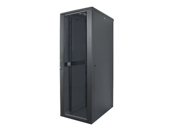Intellinet-verkkokaappi, vapaasti seisova (vakio), 22U, käyttösyvyys 123-373mm/leveys 503mm, musta, koottu, max 1500kg, palvelinteline, IP20-luokitel