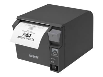 Epson TM T70II - Kvittoskrivare - termisk linje - Rulle (8 cm) - 180 dpi - upp till 250 mm/sek - USB 2.0, seriell - kniv - mörkgrå Grå