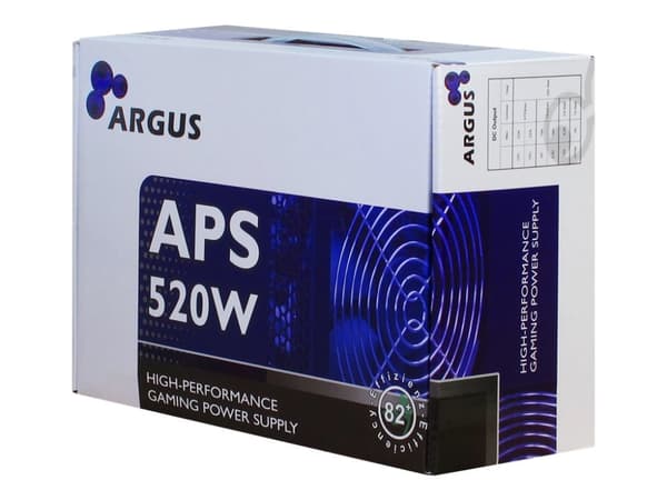 Argus APS-520W - Strømforsyning (intern) - ATX12V 2.31 - AC 115/230 V - 520 watt - aktiv PFC