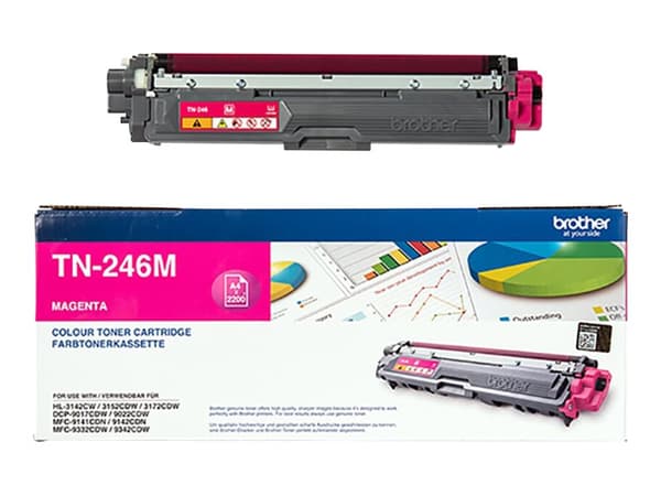 Brother TN246M - Magenta - original - tonerkassett - för Brother DCP-9017, DCP-9022, HL-3142, HL-3152, HL-3172, MFC-9142, MFC-9332, MFC-9342