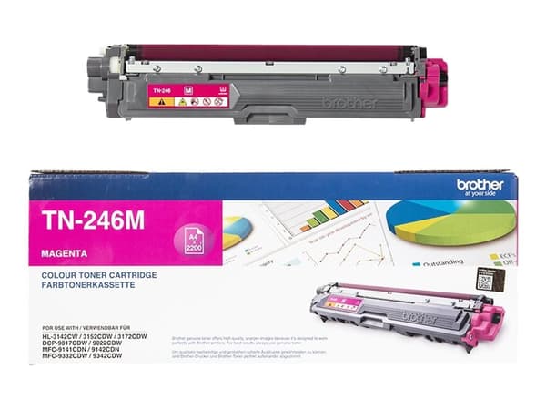 Brother TN246M - Magenta - original - tonerkassett - för Brother DCP-9017, DCP-9022, HL-3142, HL-3152, HL-3172, MFC-9142, MFC-9332, MFC-9342