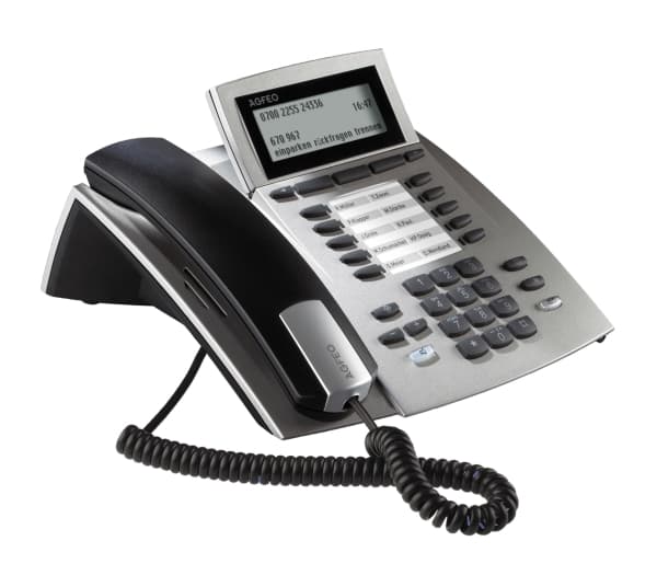 AGFEO ST 42 IP, IP-telefon, Sølv, Kablet håndsett, Bord/Vegg, 1000 oppføringer, 210 mm Sølv