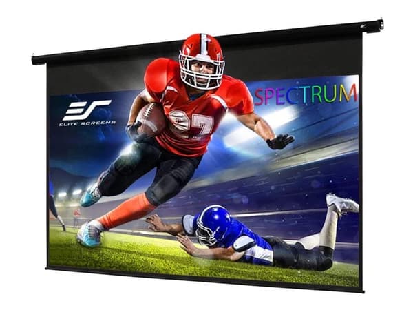 Elite Spectrum Series Electric110H - Projektorduk - takmontering, väggmontering - motoriserad - 110 V - 110" (279 cm) - 16:9 - MaxWhite - svart
