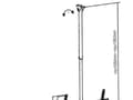 Miniatyrbilde 5 av 5: Sunne PL-C62 - Monteringssett (takbrakett) - for flatpanel - stål - sølv - skjermstørrelse: 37"-63" - monteringsgrensesnitt: inntil 800 x 400 mm