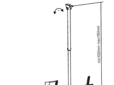 Sunne PL-C62 - Monteringssett (takbrakett) - for flatpanel - stål - sølv - skjermstørrelse: 37"-63" - monteringsgrensesnitt: inntil 800 x 400 mm