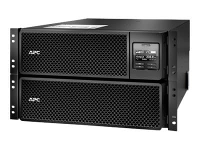 APC Smart-UPS SRT 8000VA RM - UPS (kan monteres i rack) - AC 230 V - 8000 watt - 8000 VA - Ethernet 10/100, USB - utgangskontakter: 14 - 6U - svart - Sort