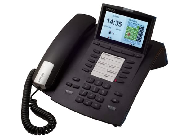 AGFEO ST 45 IP, IP Phone, Musta, Johdollinen puhelin, 1000 entries, Digitaalinen, LCD musta