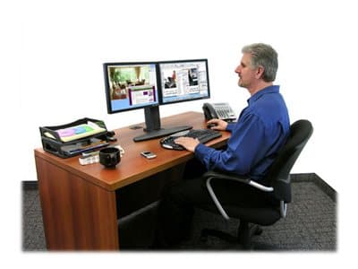 Ergotron Neo-Flex - Stativ - for 2 LCD-skjermer - svart - skjermstørrelse: inntil 24" - skrivebord