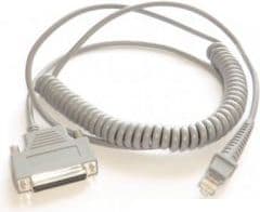 Datalogic CAB-363 RS-232, 25P, Female, Coiled, Naaras/naaras