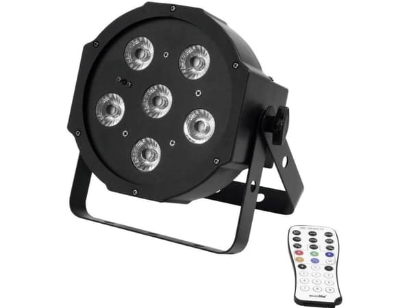 Eurolite SLS-603 LED-PAR-projektør Antal LEDer: 6 x 3 W Sort