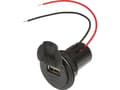 Pikkukuva 1 / 3: ProCar Power USB Sisäänrakennettu pistorasia EV kierteitetyllä holkilla ja suojuksella 12 V til 5 V, 24 V til 5 V 3 A kaapeli afisoleret