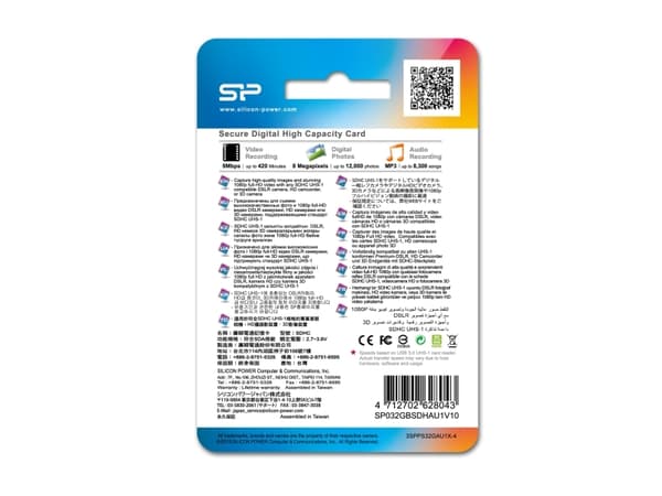 SILICON POWER Elite - Flashminnekort - 32 GB - Class 10 - SDHC UHS-I
