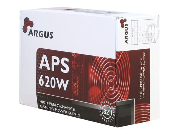 Argus APS-620W - Virtalähde (sisäinen) - ATX12V 2.31 - AC 115/230 V - 620 Watt - aktiivinen PFC