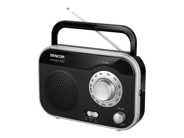Sencor SRD 210 BS, Henkilökohtainen, Analoginen, AM,FM, 87,5 - 108 MHz, 530 - 1600 kHz, 1 W
