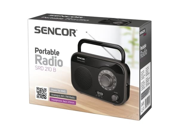 Sencor SRD 210 - Personlig radio - 1 watt - svart