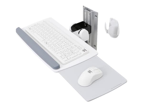 Ergotron Neo-Flex - Tastatur/mus-plattform - utskyvning - veggmonterbar - hvit