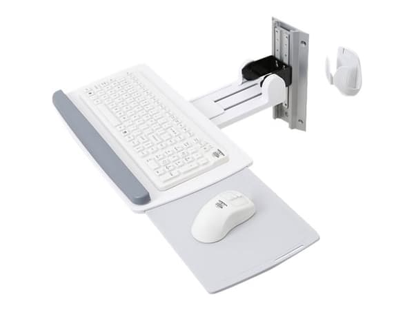 Ergotron Neo-Flex - Tastatur/mus-plattform - utskyvning - veggmonterbar - hvit