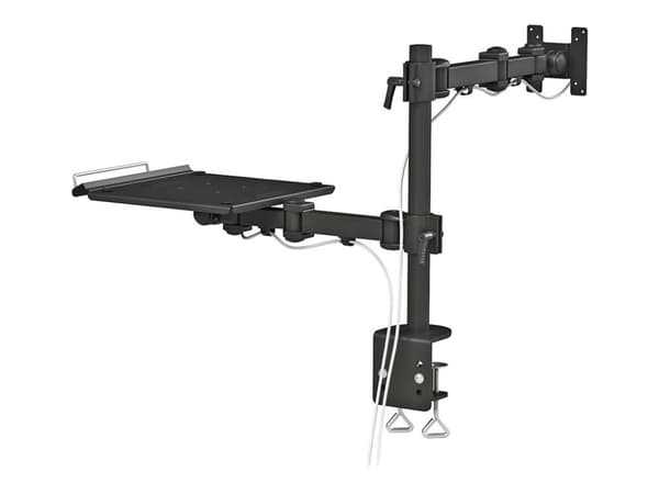 Neomounts FPMA-D960NOTEBOOK - Monteringssats - fullständig rörelse - för LCD-bildskärm/bärbar dator - svart - skärmstorlek: 10"-27" - klämma, monterb