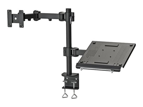 Neomounts FPMA-D960NOTEBOOK - Monteringssats - fullständig rörelse - för LCD-bildskärm/bärbar dator - svart - skärmstorlek: 10"-27" - klämma, monterb