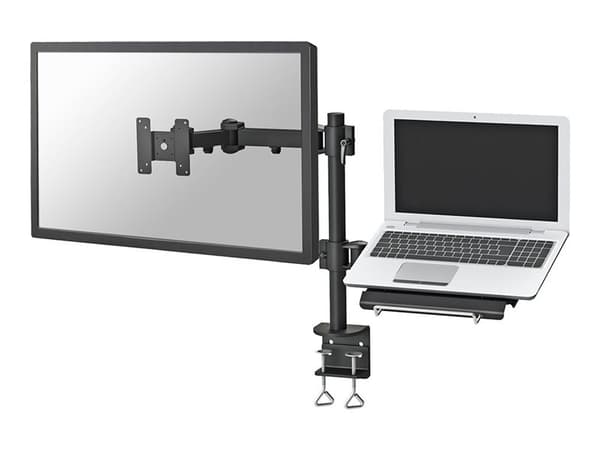 Neomounts FPMA-D960NOTEBOOK - Monteringssats - fullständig rörelse - för LCD-bildskärm/bärbar dator - svart - skärmstorlek: 10"-27" - klämma, monterb Svart
