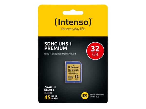Intenso Premium - Flashminnekort - 32 GB - UHS Class 1 / Class10 - SDHC UHS-I