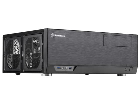 Silverstone Grandia GD09, Työpöytä, PC, Musta, ATX, mikro ATX, Alumiini, Muovi, Terästä, 2x 120 mm