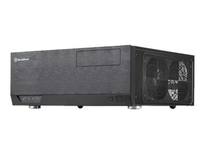 SilverStone Grandia GD09 - Tower - SSI CEB - ingen strömförsörjning (ATX / PS/2) - svart - USB/ljud Svart