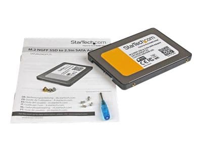 Startech.com M.2 NGFF til 6,40 cm (2,5") SATA III SSD-adapter med beskyttelseshus - Lagringskontroller - M.2 (M.2) - SATA 6 Gb/s - 6 GBps - SATA - Sv
