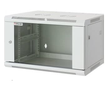 Intellinet Network Cabinet, Wall Mount (Standard), 20U, Usable Depth 350mm/Width 540mm, Grey, Assembled, Max 60kg, Metal & Glass Door, Back Panel, Re