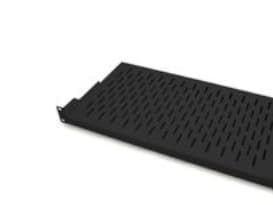 MicroConnect - Rack-hylle - RAL 7021, gråsvart - 1U - 19"