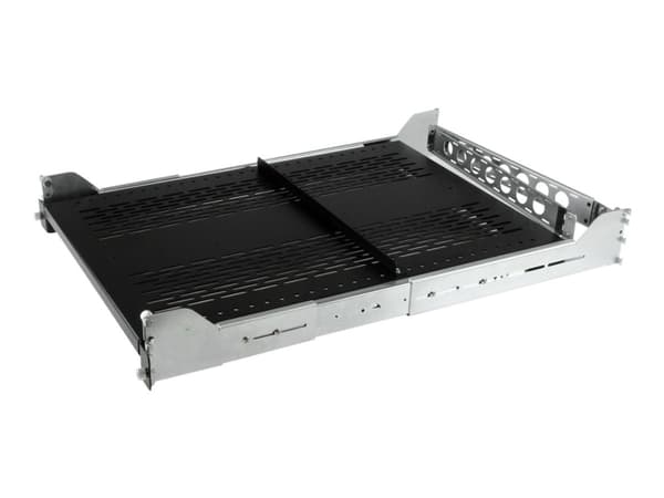 StarTech.com 2U Vented Sliding Server Rack Shelf w/ Cable Management Arm - 27.7 to 31.6in Adjustable Mounting Depth - 50lb - 24in Deep - Rack-hylle -