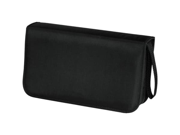 Hama CD Wallet Nylon 80, black, 80 levyt, Musta, Nailon