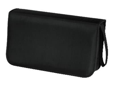 Hama CD Wallet Nylon 80, black, 80 levyt, Musta, Nailon