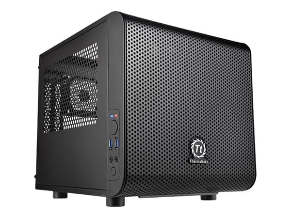 Thermaltake Core V1, Kuutio, PC, Musta, Mini-ITX, SPCC, HDD, Teho musta