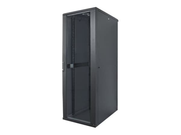 Intellinet-verkkokaappi, vapaasti seisova (vakio), 22U, käyttösyvyys 123-373mm/leveys 503mm, musta, tasainen pakkaus, max 1500kg, palvelinteline, IP2